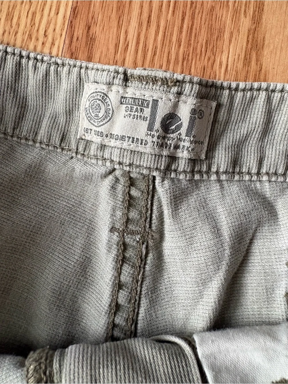 lei Olive Green Denim Shorts